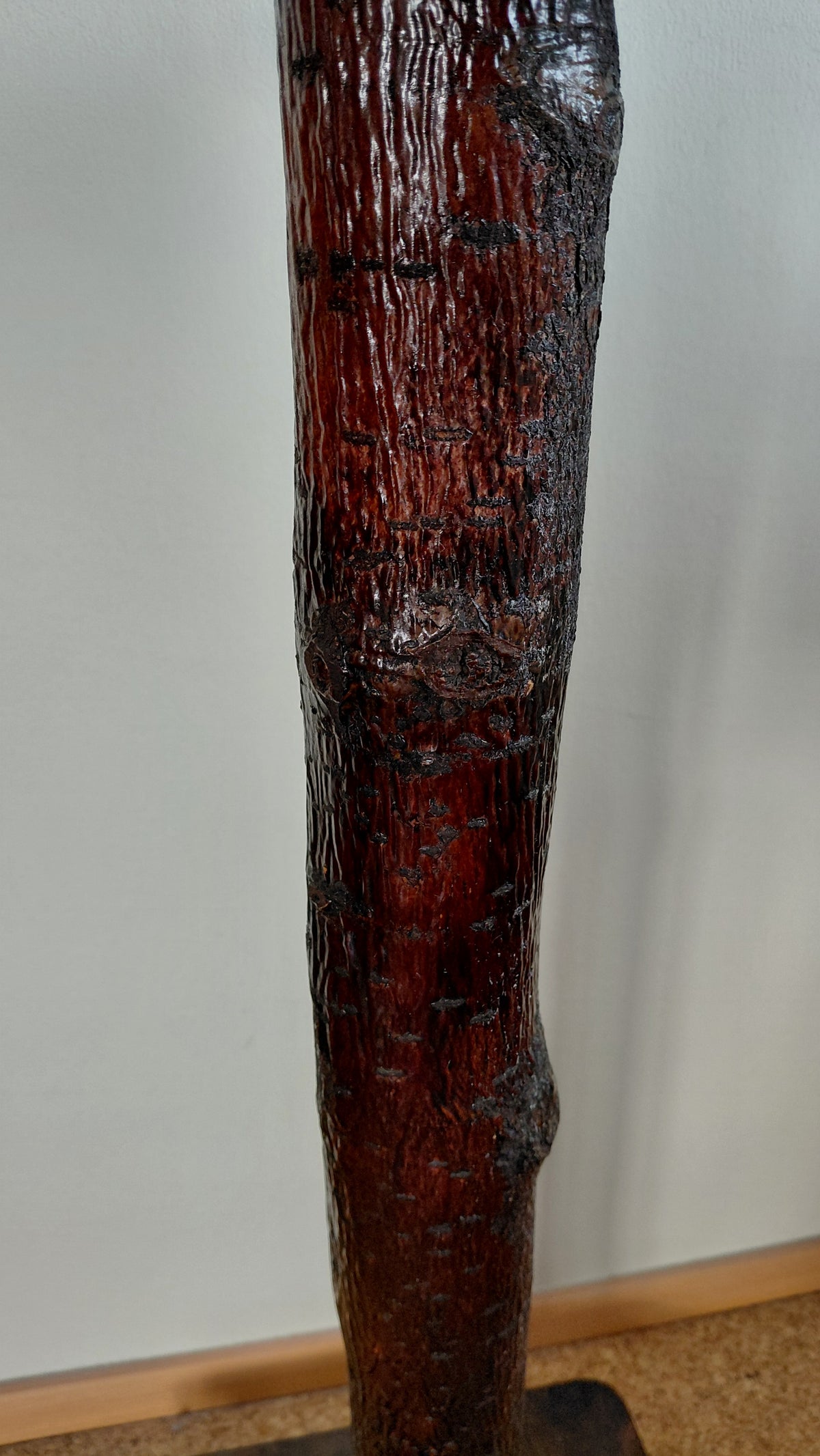 Blómasúla úr náttúrulegri trjágrein (H67 cm), Vintage