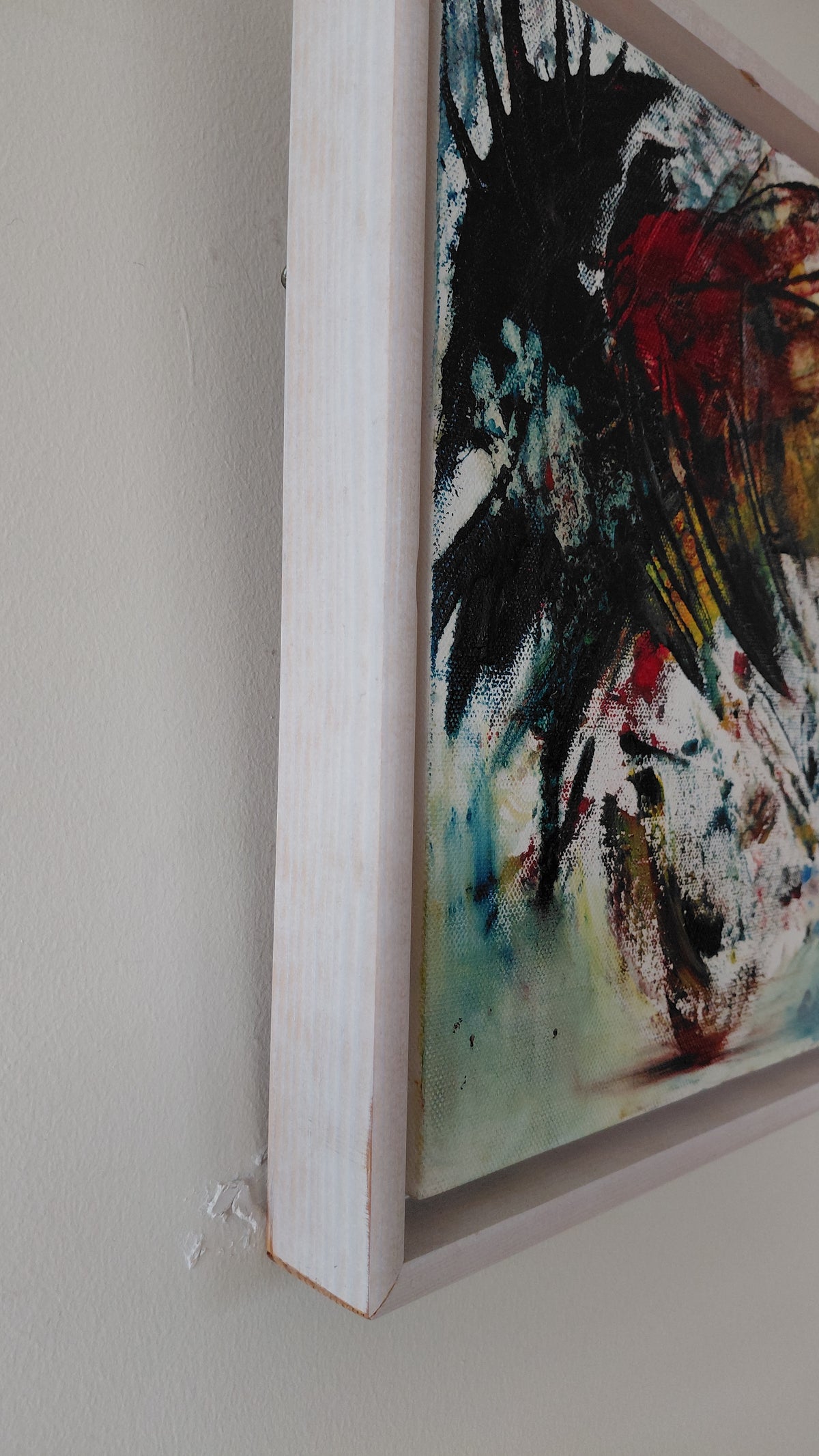 Olíumálverk á striga abstrakt, Edda Guðmunds