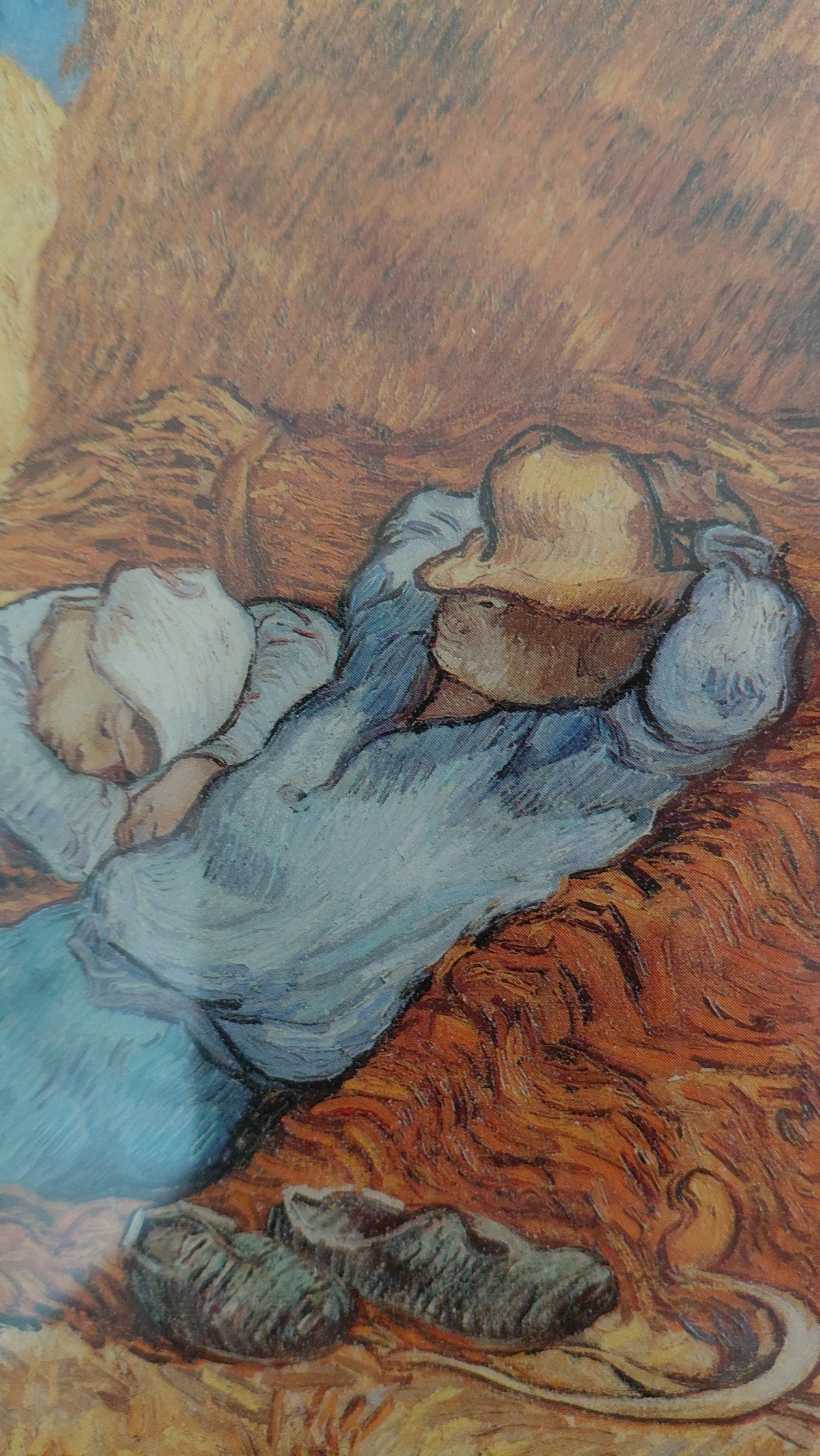 Innrammuð prentmynd – Hádegishvíldin, Eftirprentun, Vincent van Gogh