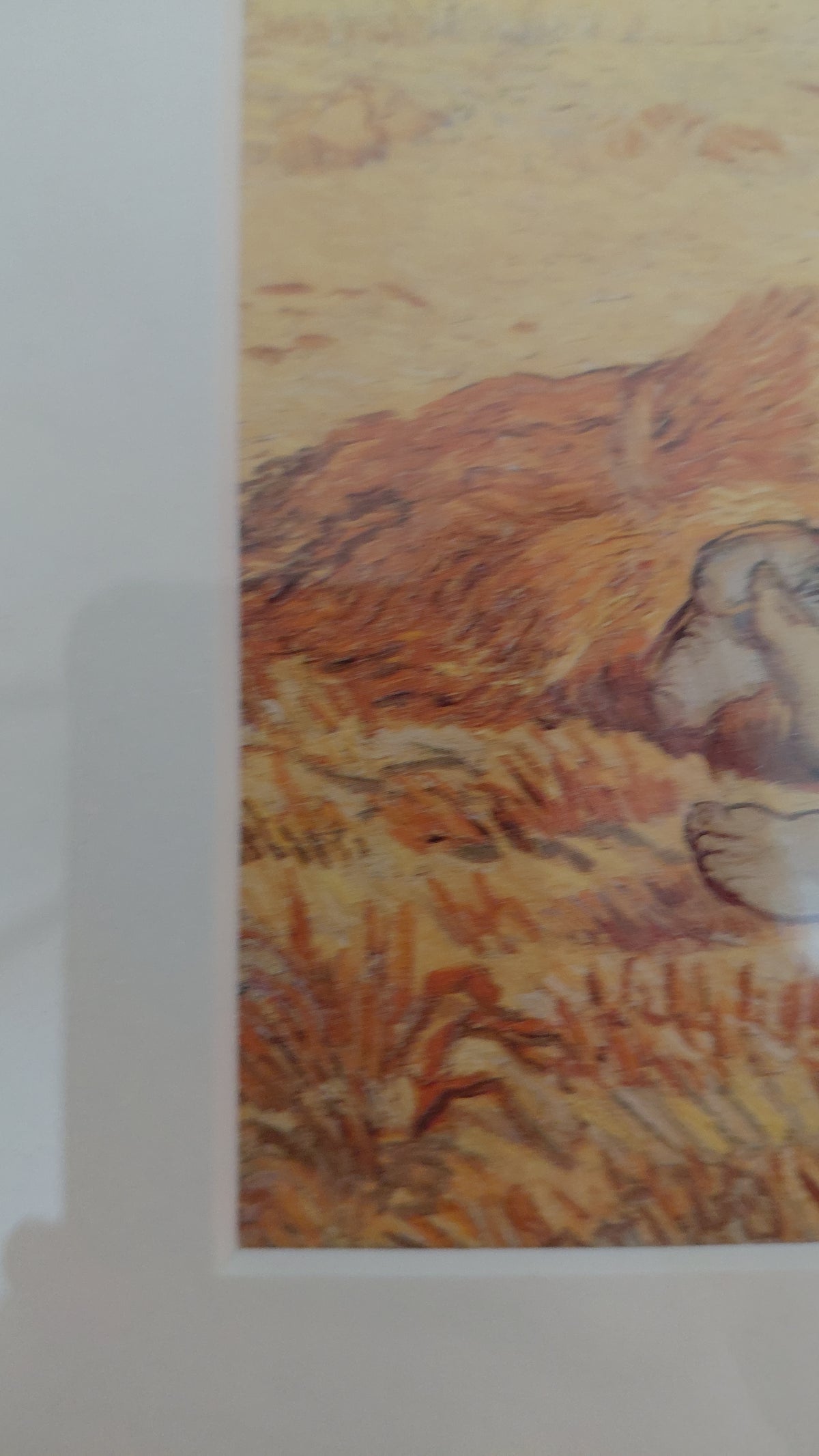 Innrammuð prentmynd – Hádegishvíldin, Eftirprentun, Vincent van Gogh