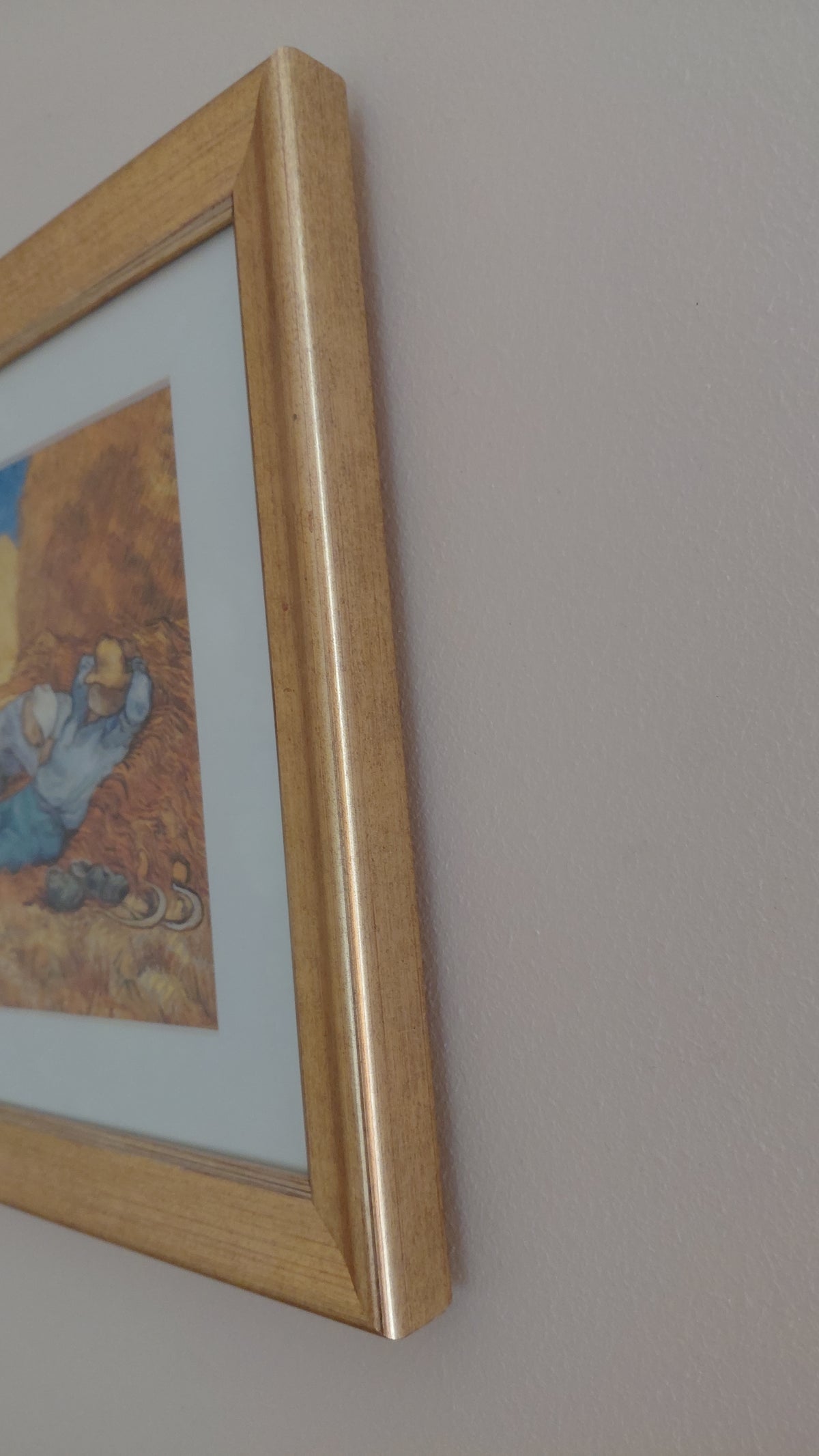 Innrammuð prentmynd – Hádegishvíldin, Eftirprentun, Vincent van Gogh