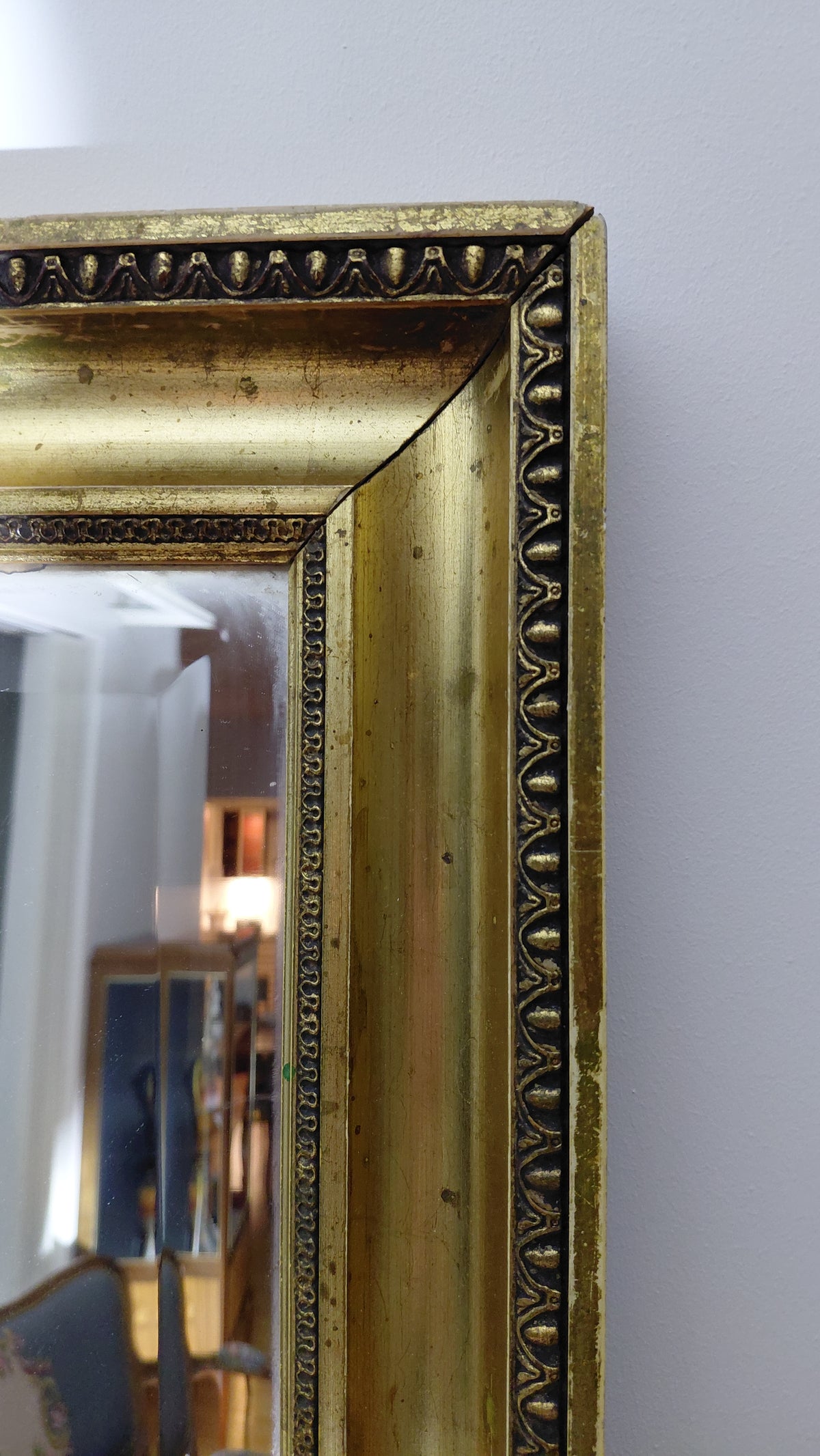 Vintage spegill í gylltum ramma (80.5x54 cm), Vintage