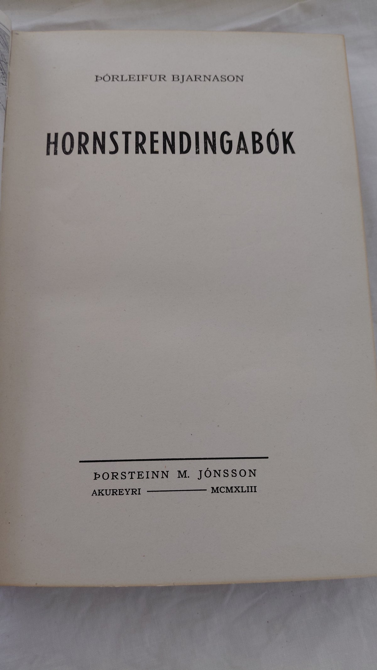 Hornstrendingabók (1943), Þorleifur Bjarnason