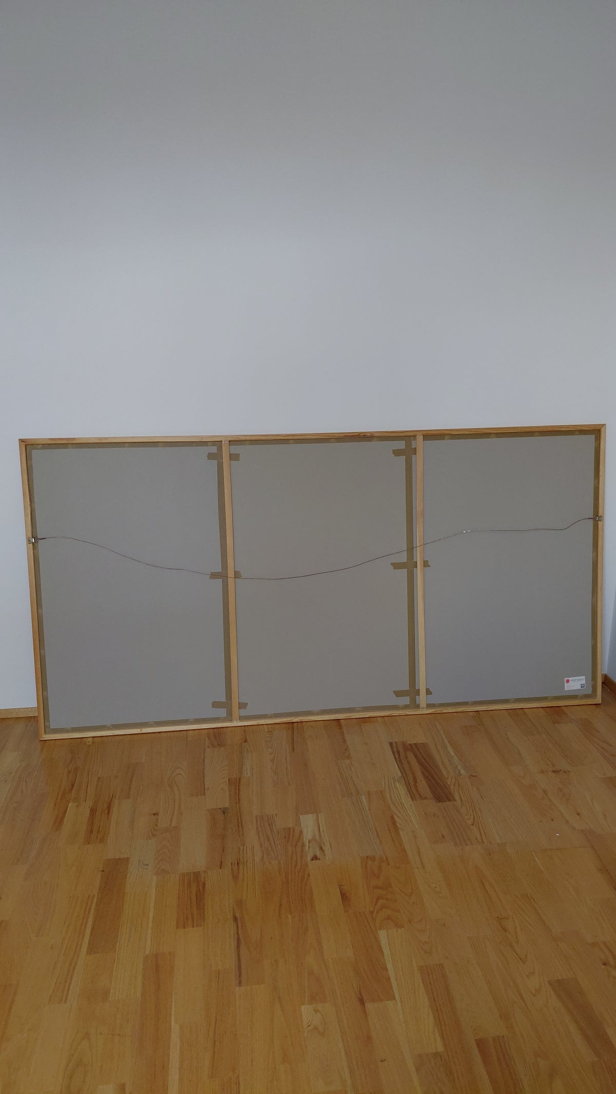 Stór egypsk papírusmynd í gullramma – 199x101 cm, Ókunnur listamaður