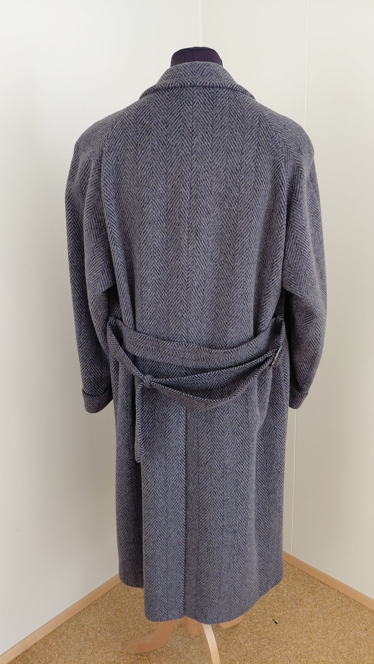 Vintage Herringbone ullar frakki úr Lama/Alpaka ull (1980-1989), EUR 54, Oscar Jacobson (Made in Sweden=