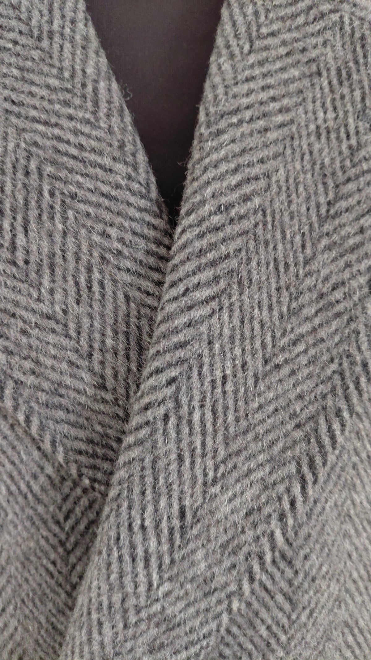 Vintage Herringbone ullar frakki úr Lama/Alpaka ull (1980-1989), EUR 54, Oscar Jacobson (Made in Sweden=
