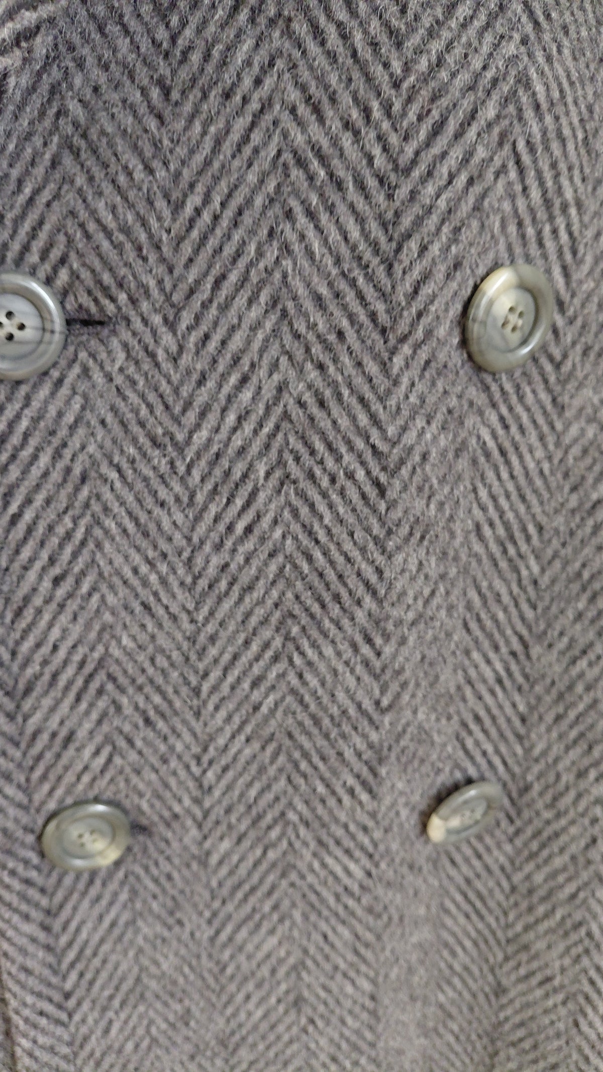 Vintage Herringbone ullar frakki úr Lama/Alpaka ull (1980-1989), EUR 54, Oscar Jacobson (Made in Sweden=