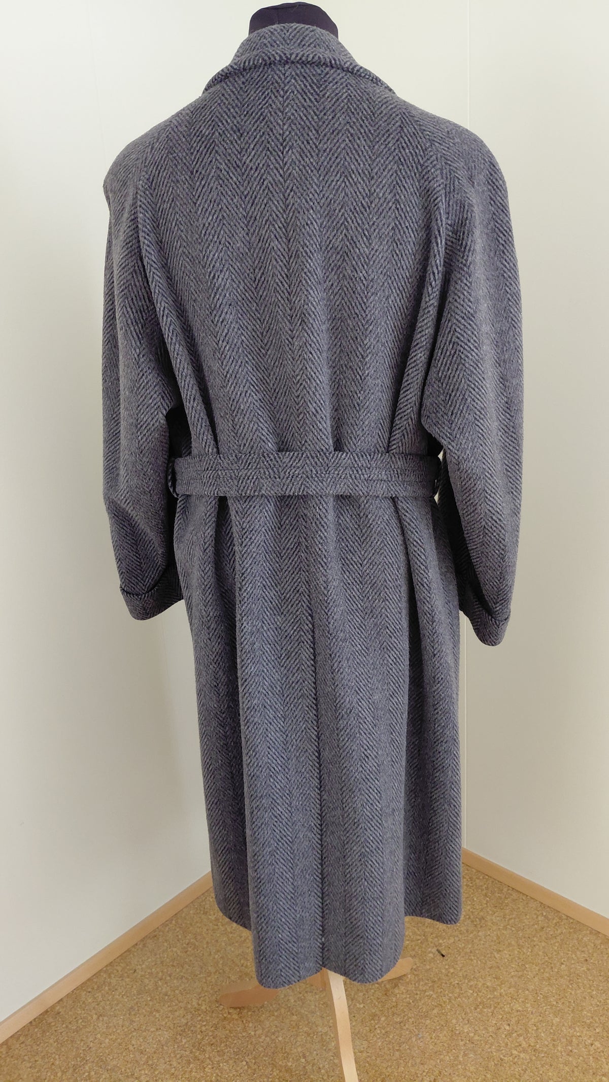 Vintage Herringbone ullar frakki úr Lama/Alpaka ull (1980-1989), EUR 54, Oscar Jacobson (Made in Sweden=