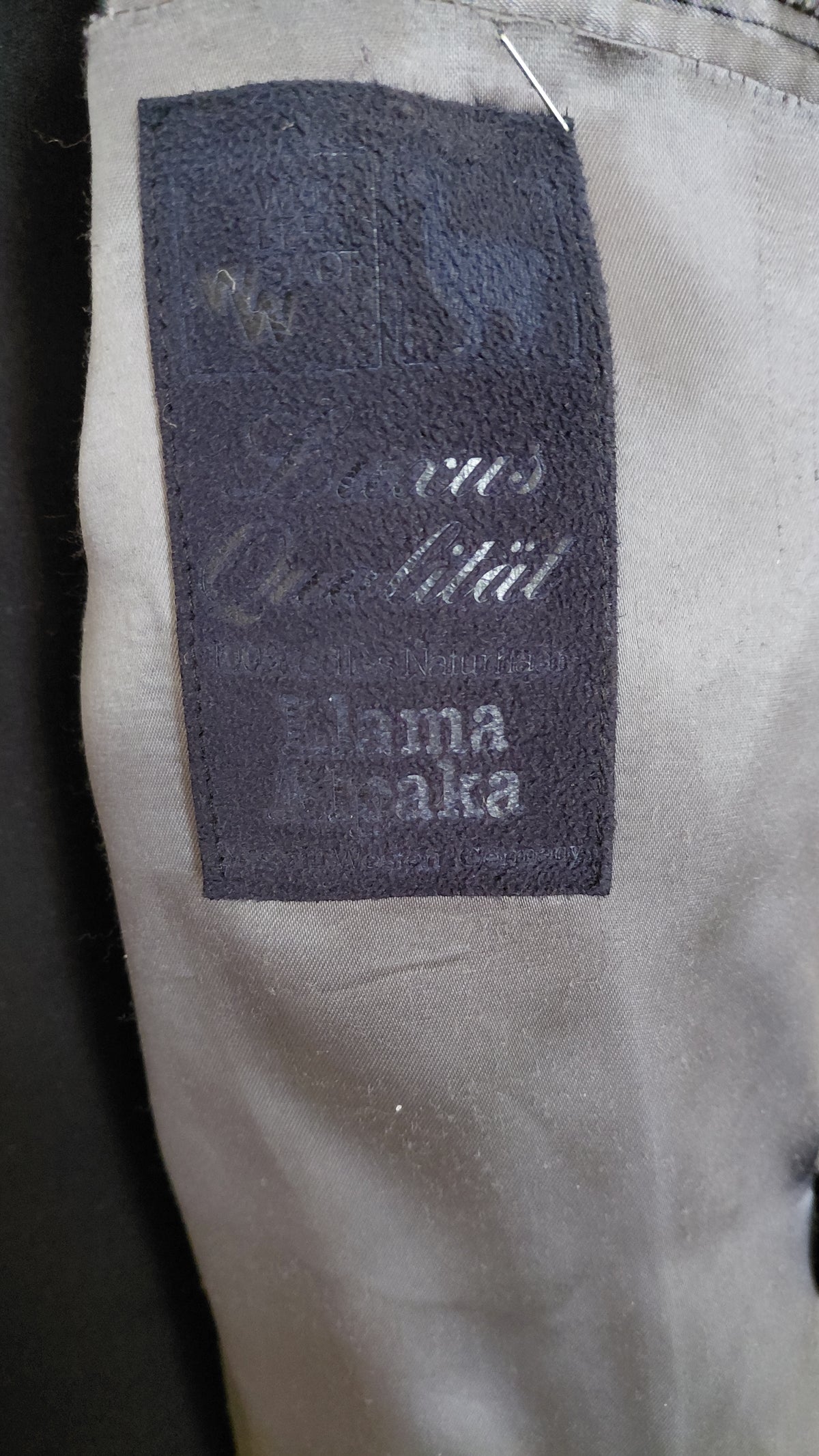 Vintage Herringbone ullar frakki úr Lama/Alpaka ull (1980-1989), EUR 54, Oscar Jacobson (Made in Sweden=