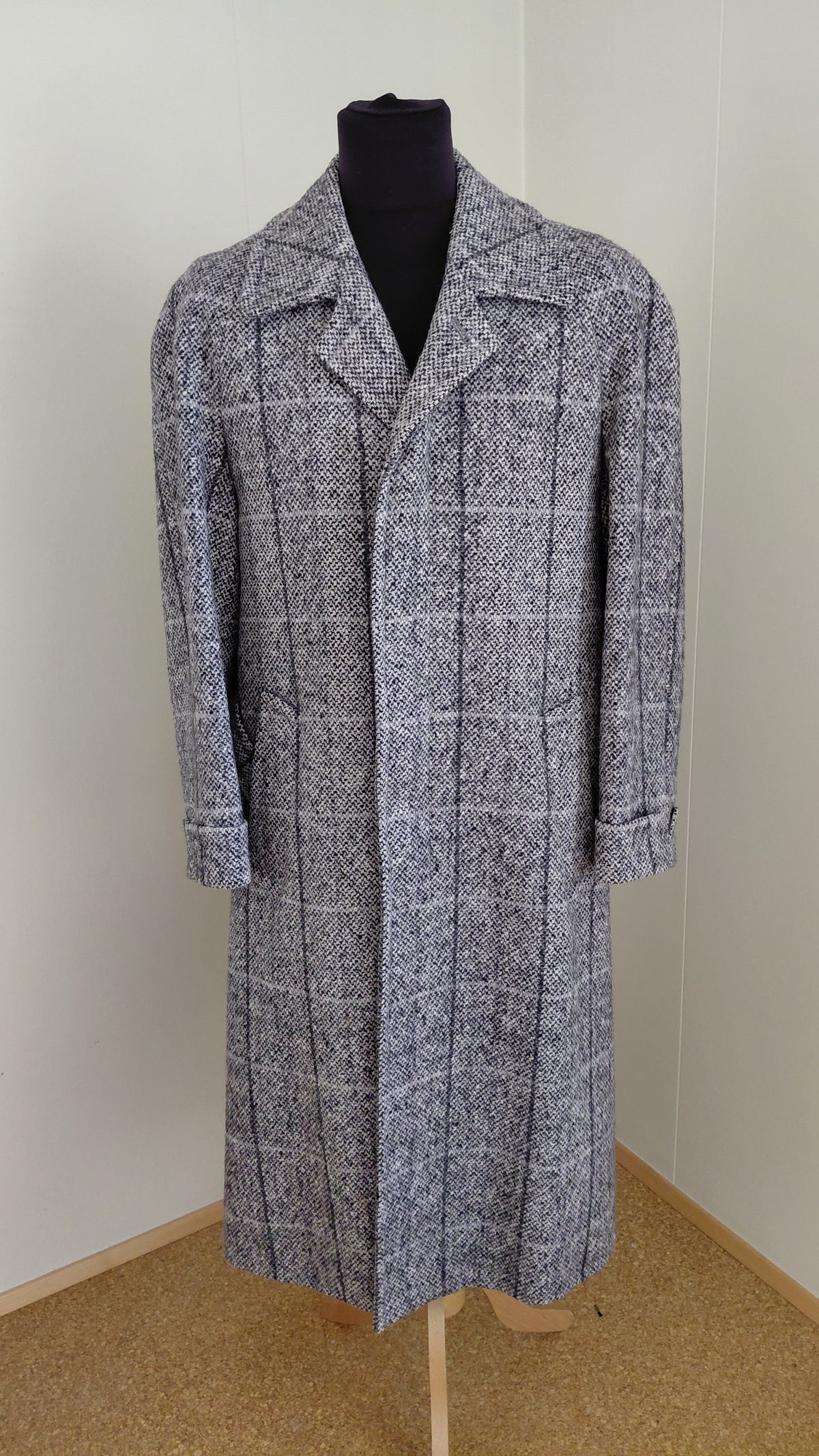 Vintage ullar frakki (1980-1989), L - XL, Oscar Jacobson (Made in Sweden=