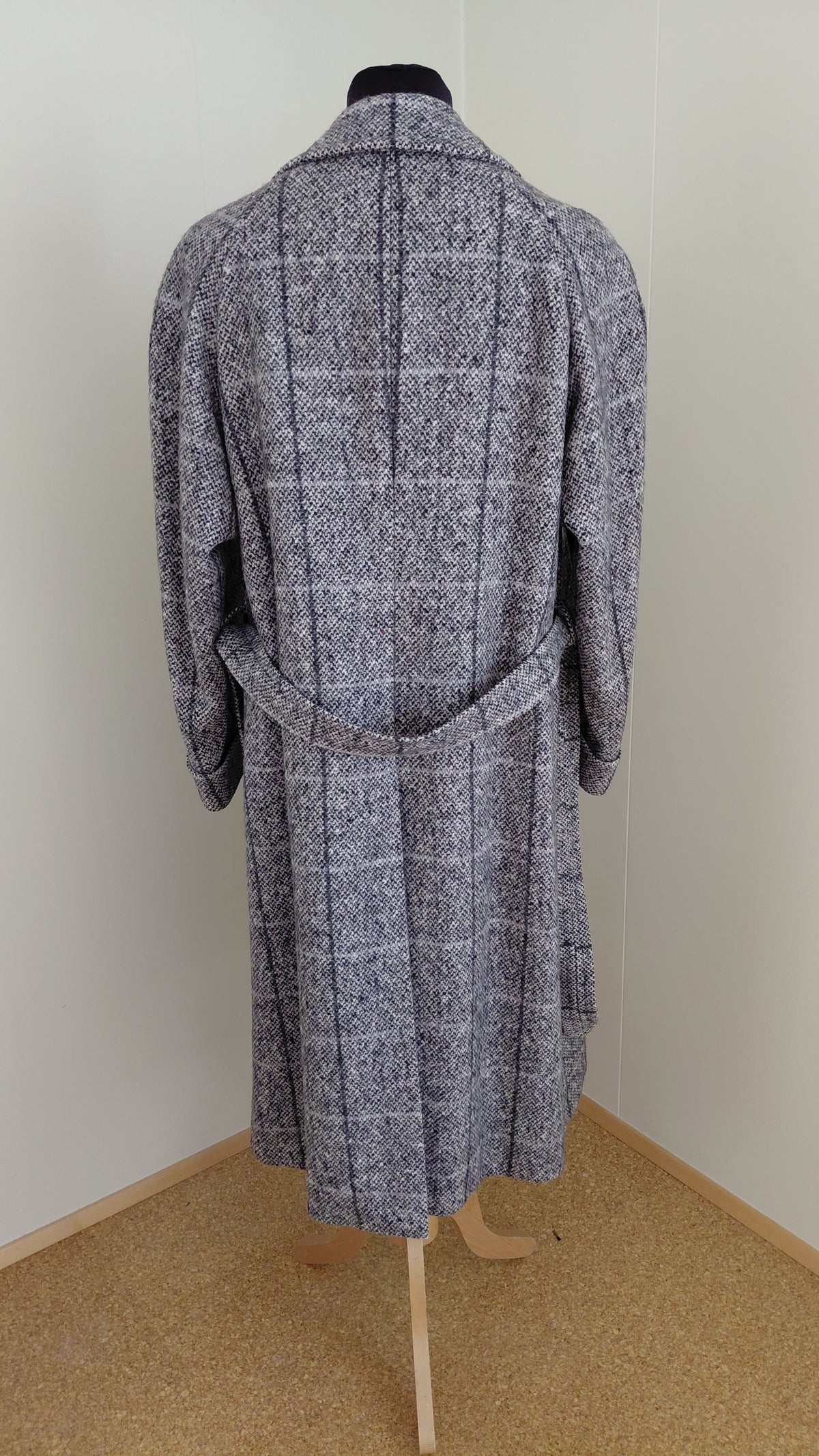 Vintage ullar trench coat/ frakki (1980-1989), L - XL, Oscar Jacobson (Made in Sweden=