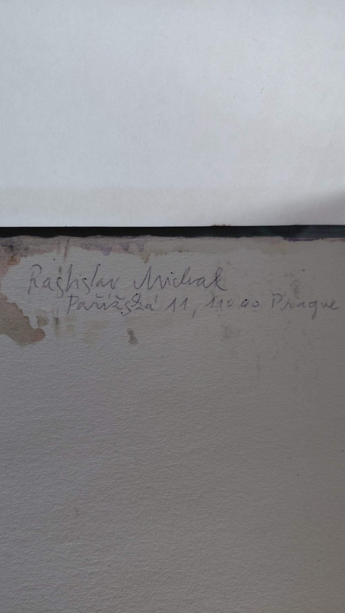 Vatnslitamálverk "rústir hinna fornu Ólympíuborgar í Grikklandi" (18. ágúst 1987), Rastislav Michal (1936–2022).