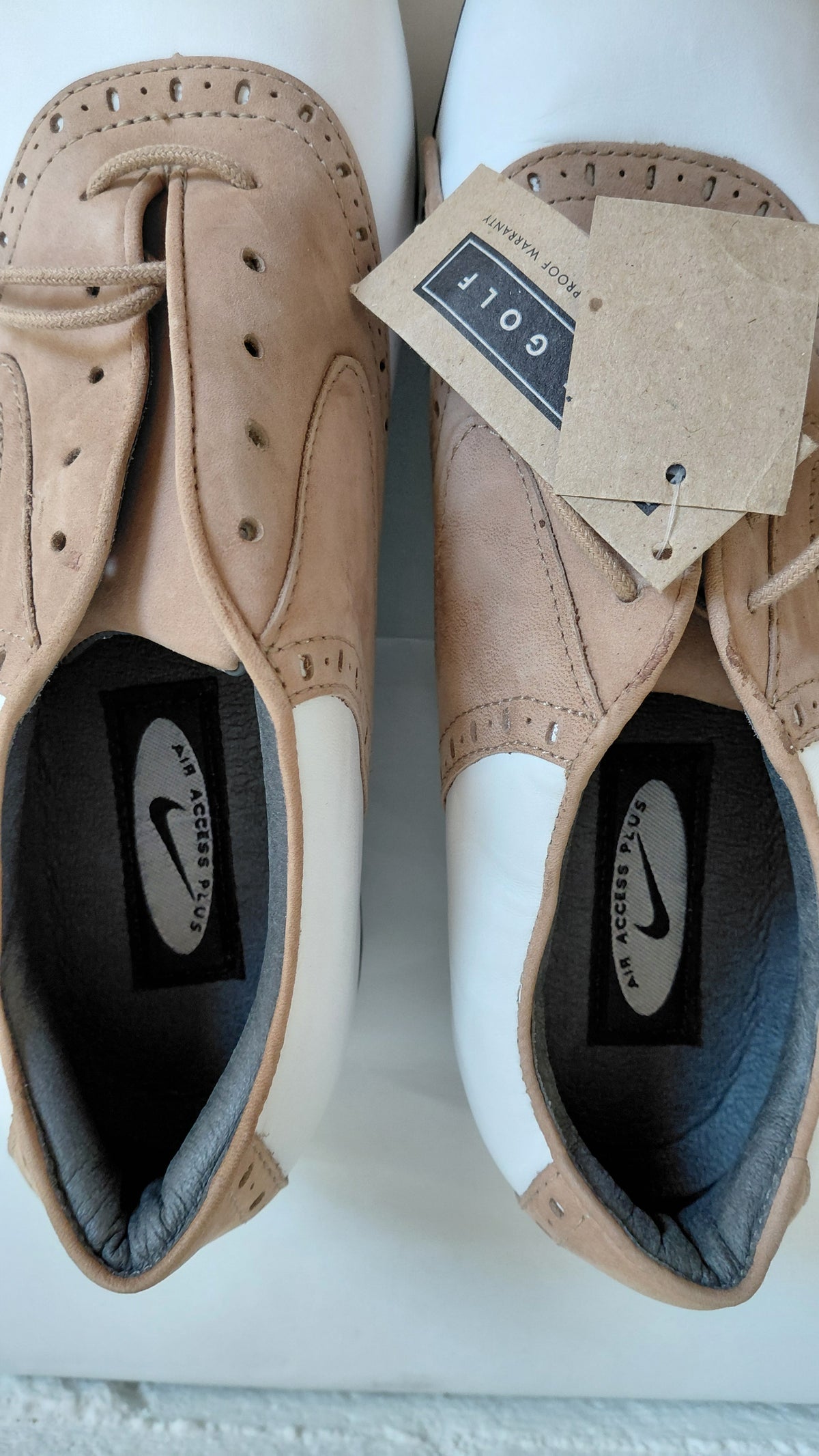 Vintage golf skór (1996) Swoosh -  ónotaðir, EUR 43, Nike Air Golf