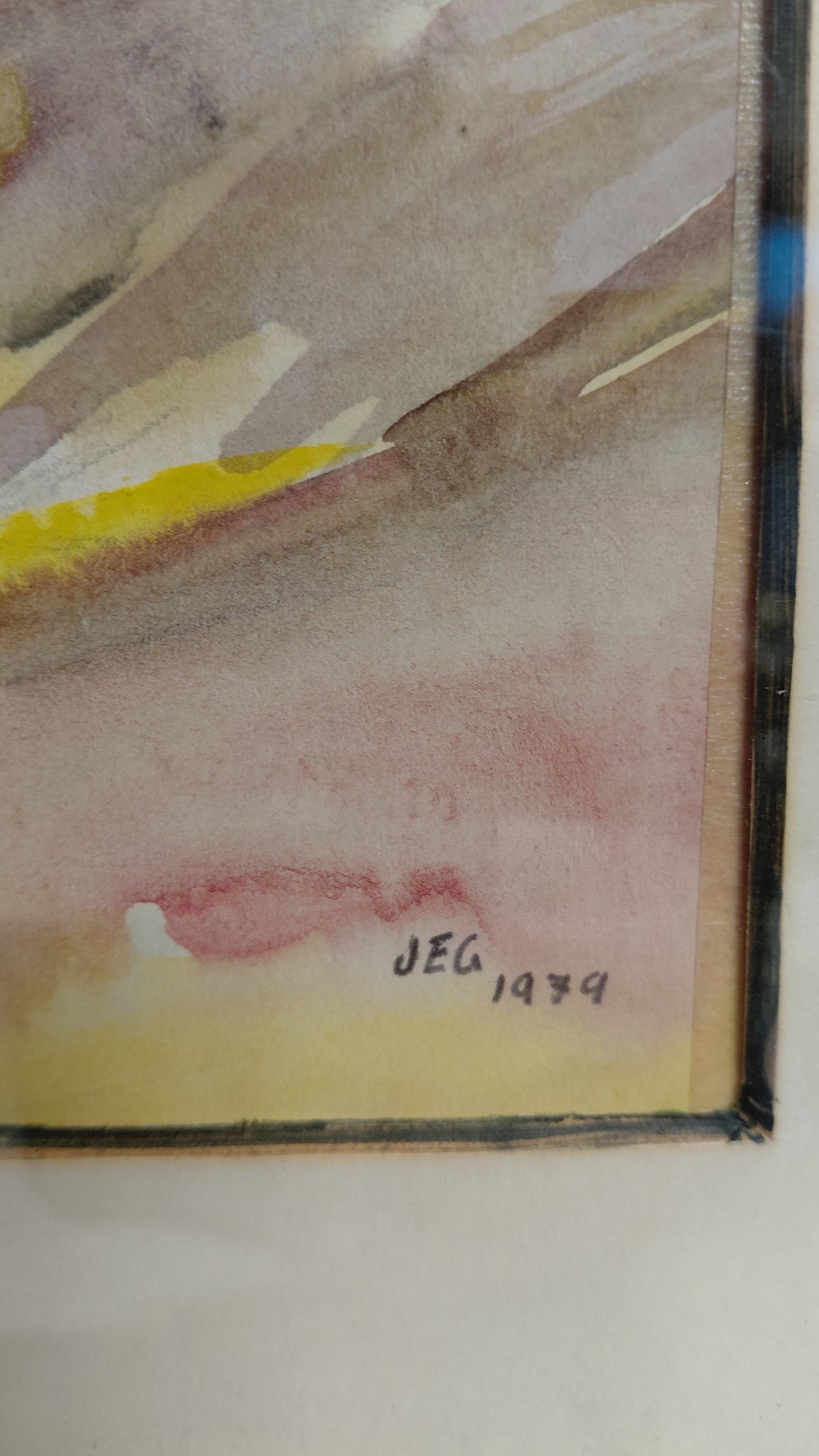 Málverk vatnslitir 1979 (25x30 cm), Jón E. Guðmundsson