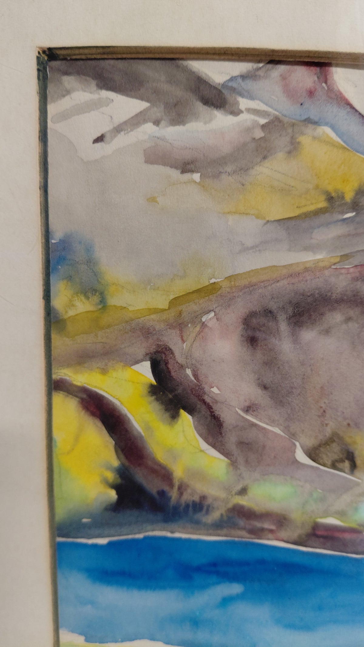 Málverk vatnslitir 1979 (25x30 cm), Jón E. Guðmundsson