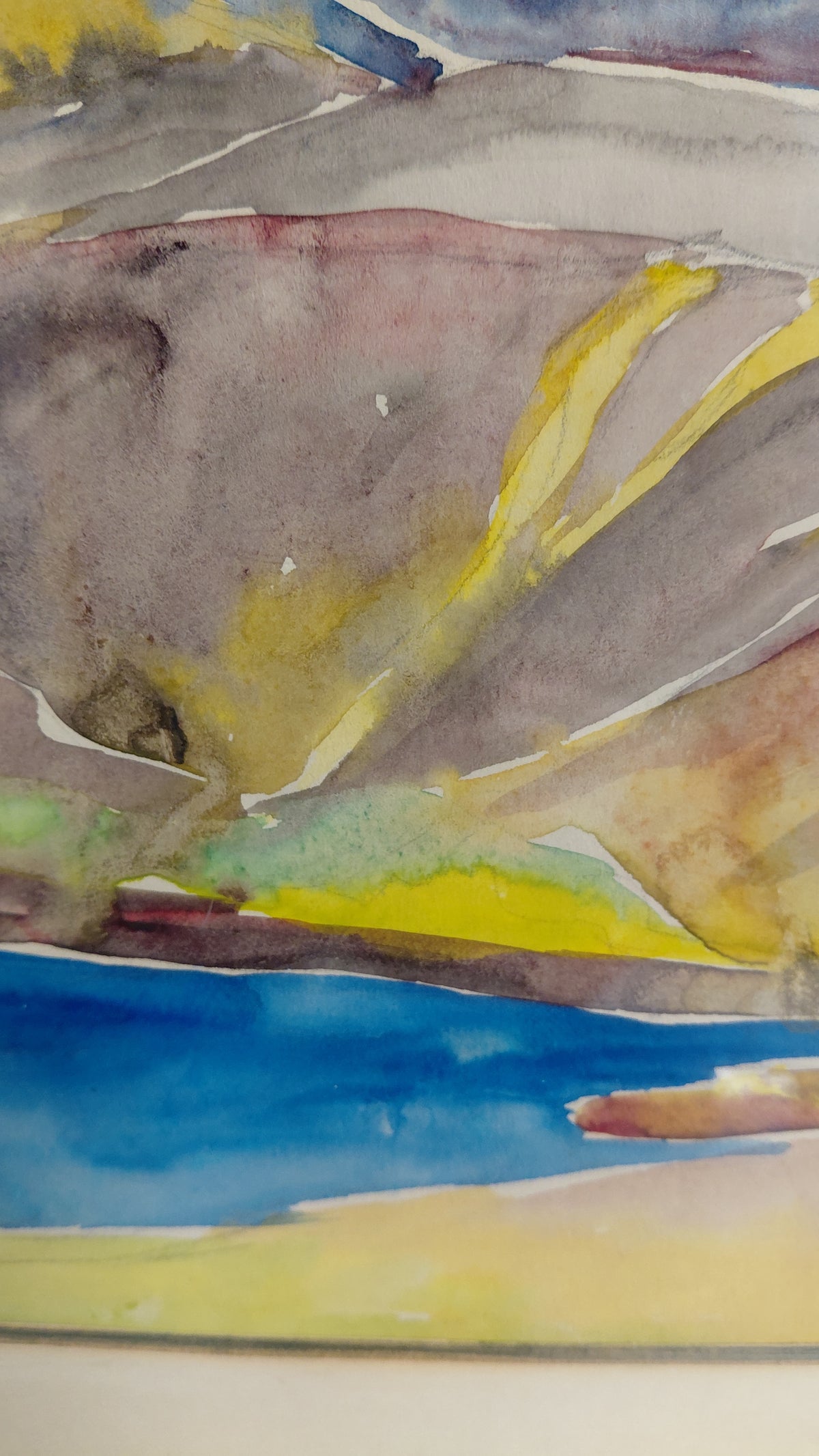 Málverk vatnslitir 1979 (25x30 cm), Jón E. Guðmundsson