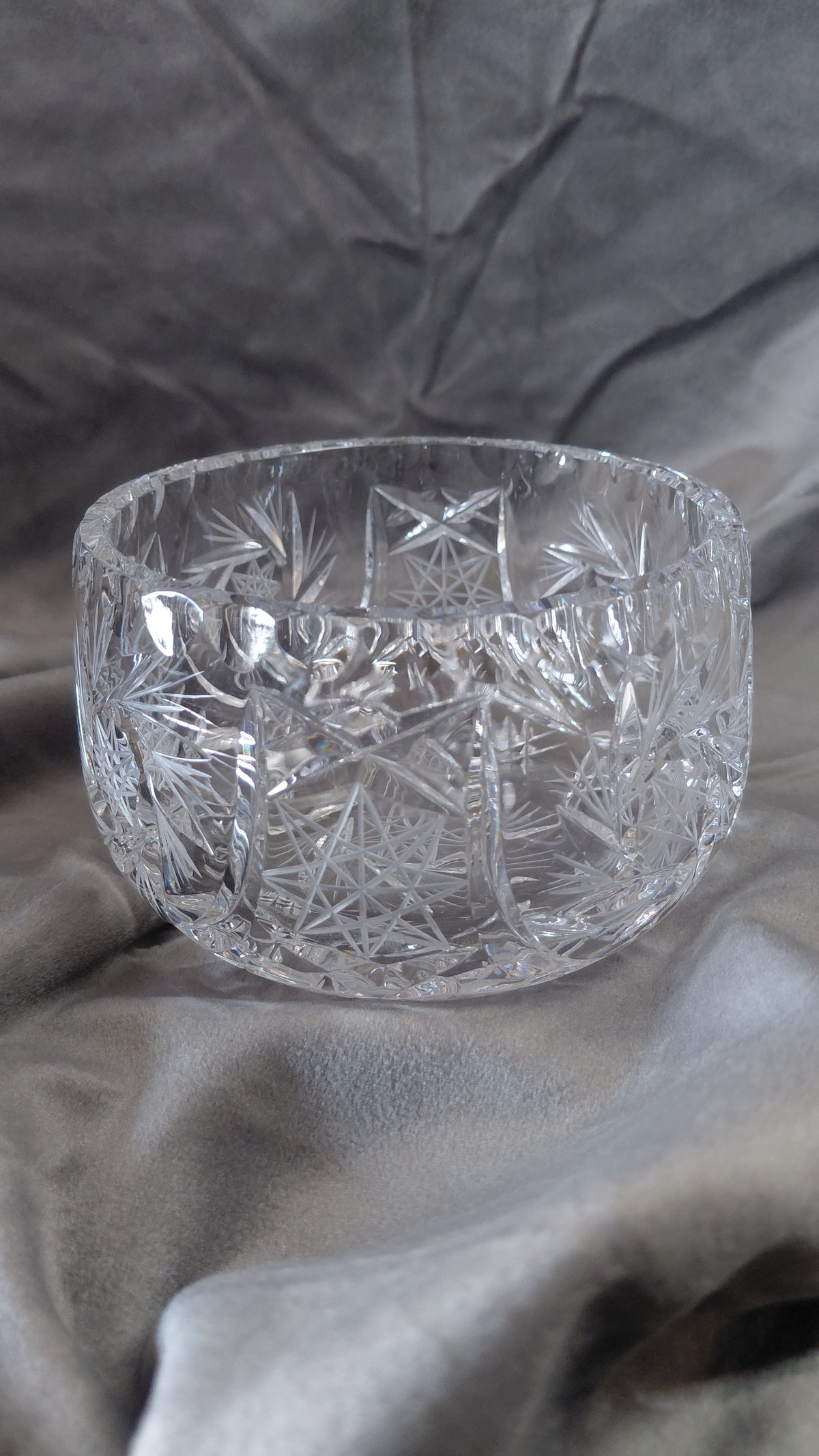 Kristal skál, Matta Rósin (Ø11.8 cm), Bohemia Crystal