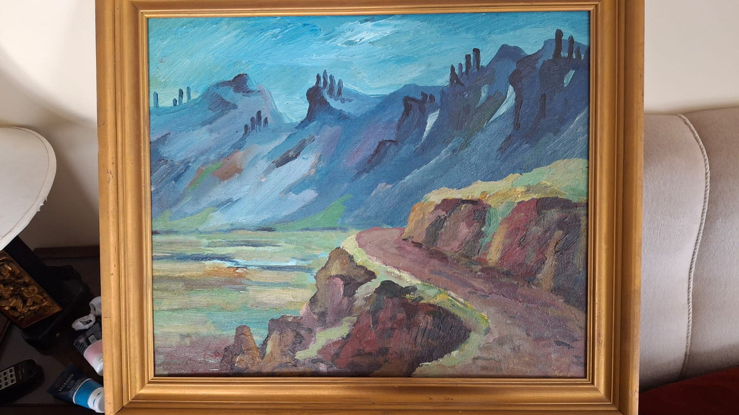 Málverk landslag, Ókunnur höfundur
