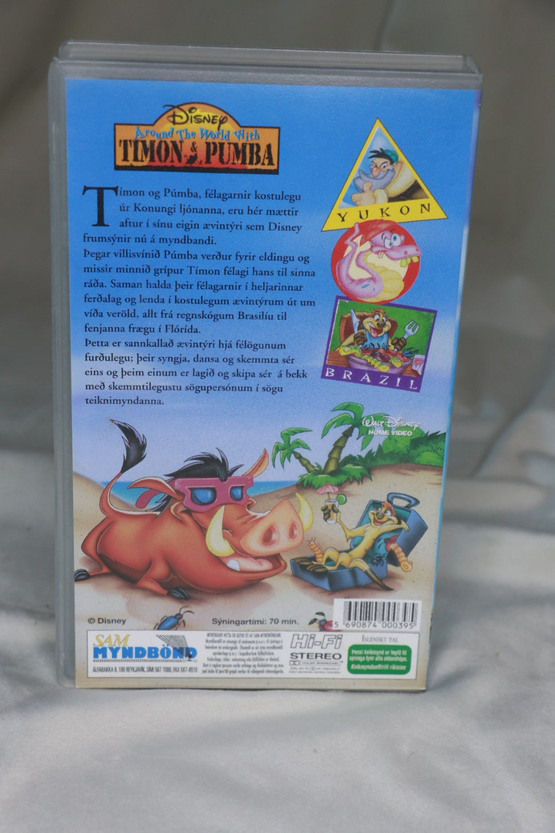 VHS - Around the world with Timon & Pumba (með ensku tali og íslenskum texta), Disney