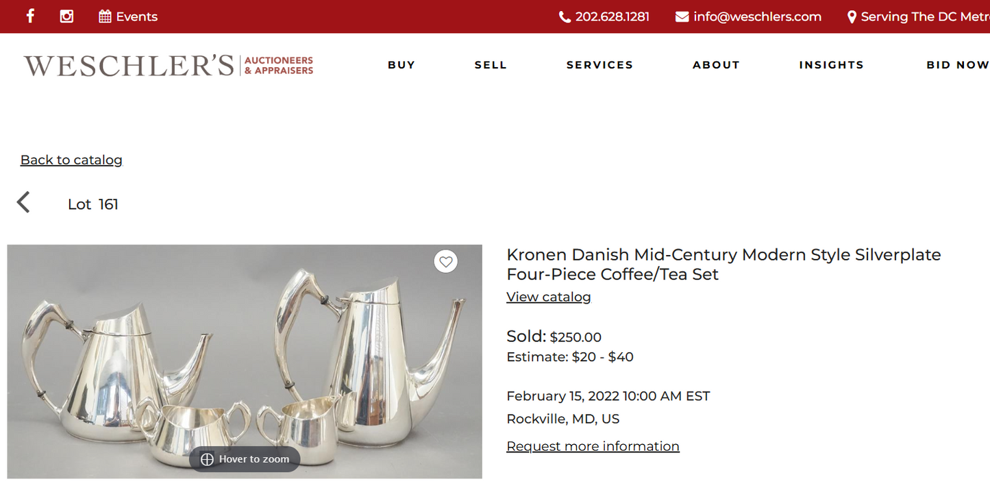 Vintage kaffi og te sett (1963-1975) Hans Bunde