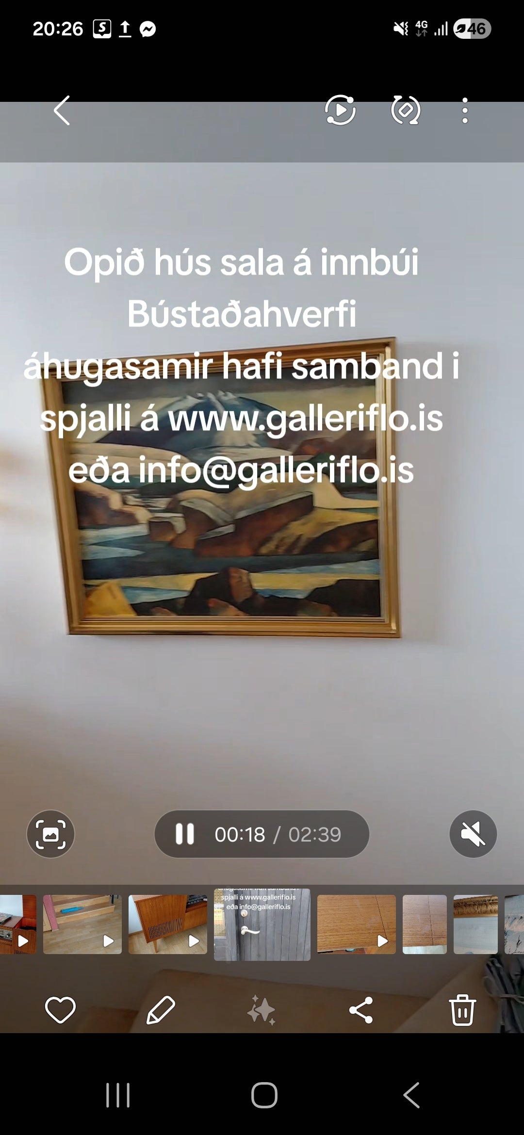Eftirprentun/plakat "Hraunteigar", Jón Stefánsson